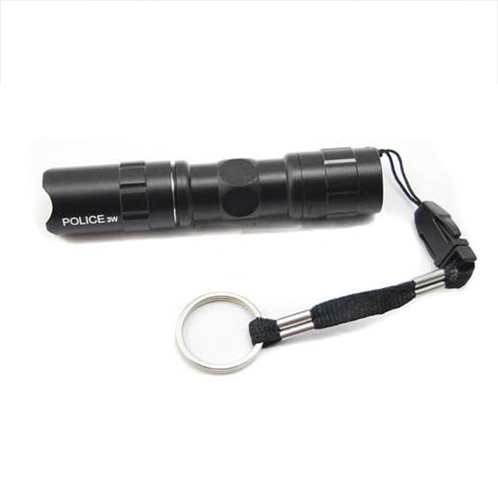 Преносим LED фенер, Enforose, алуминиев, водоустойчив, 9.41x1.9см, черен