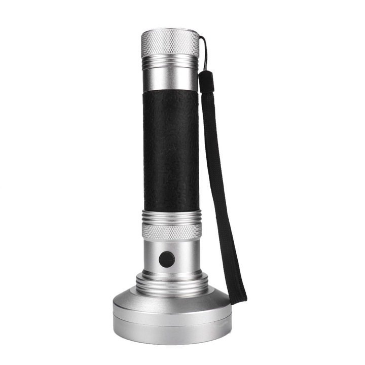 Jormftte 100 LED UV lámpa, ezüst, 6xAAA, fluoreszcencia érzékeléshez