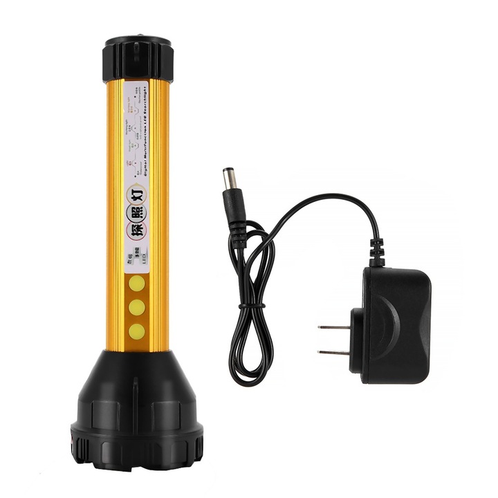 LED фенер, longziming, 1500LM, водоустойчив, златен, 83x267x43mm