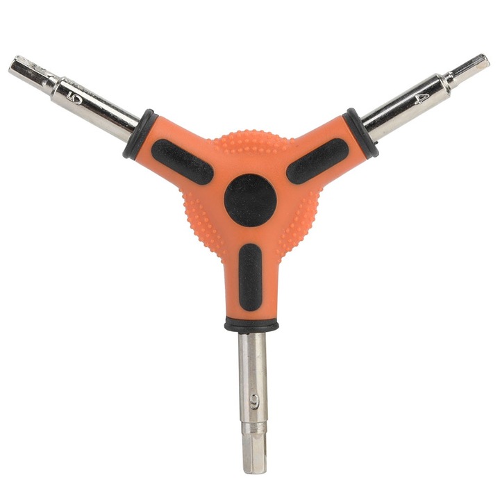 Jormftte Y-csőkulcs, szénacél, 4 mm, 5 mm, 6 mm, ergonomikus kialakítás, könnyen hordozható