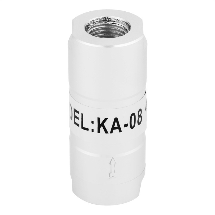 Enforose egyirányú pneumatikus visszacsapó szelep, cinkötvözet, 5.8x2.4cm, ezüst