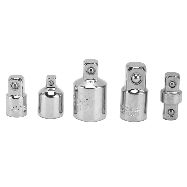 Set 5 adaptoare priza Enforose, crom vanadiu diferite dimensiuni compact