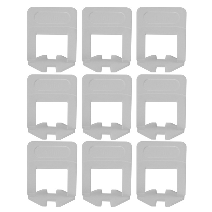 Комплект от 200 нивелиращи дистанционни елементи 1 мм, Enforose, пластмасови, за плочки и подови плочки