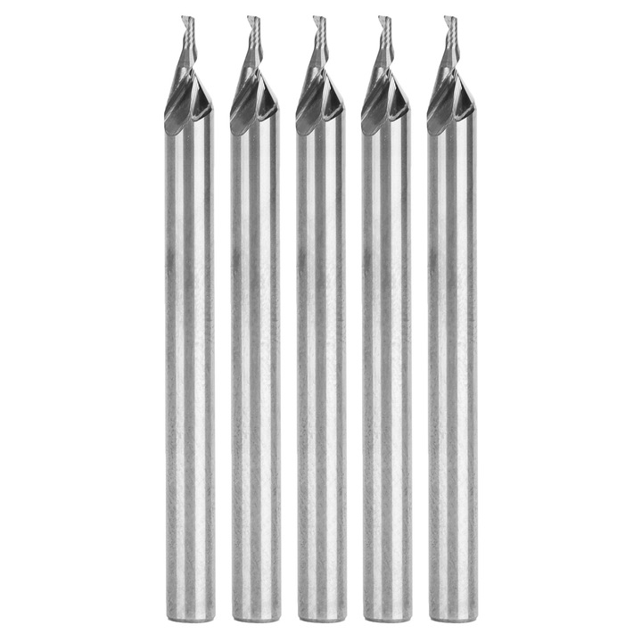 Set 5 freze din otel tungstenic 3.175x39mm pentru masina de gravat CNC