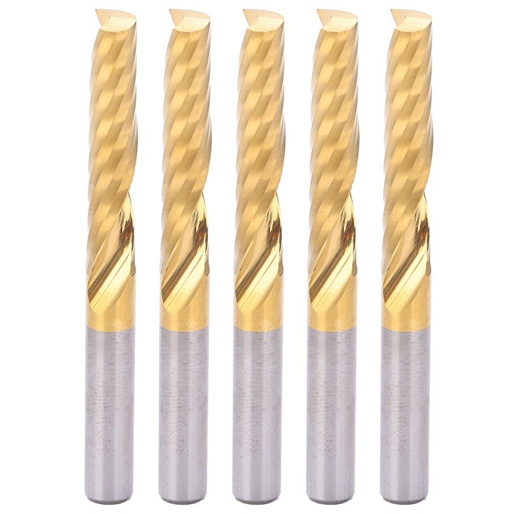 Set 5 freze spiralate Enforose, otel rapid, 6x32x60mm, pentru taiere aluminiu, cutit de frezare