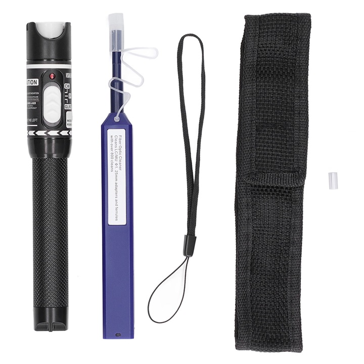 Визуален локатор на неизправности 50mW 50KM, Enforose, алуминиева сплав, комплект с писалка за почистване на LC влакна