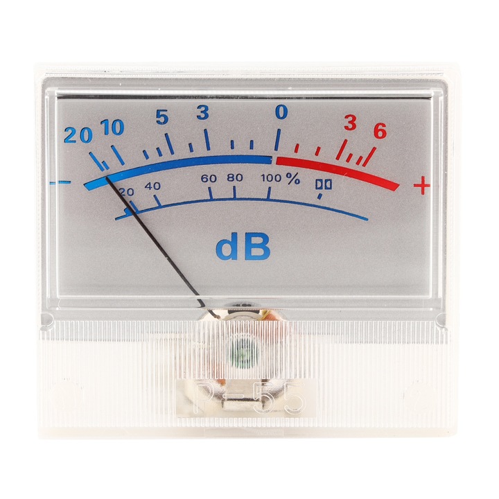 VU mérő Mmgoqqt P-55-8688, nagy pontosságú, 20 +6db, kijelzővel ellátott számlappal
