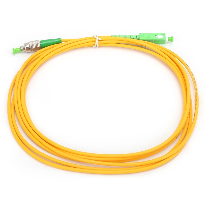 Cablu jumper din fibra optica Enforose SC/APC-FC/APC, 0.3m, PVC, utilizare telecom
