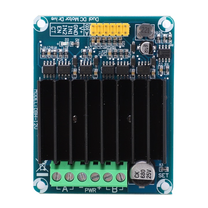 Modul control motor H-Bridge cu două canale Enforose, DHB1A, 30A, DC 5V/12V, durabil