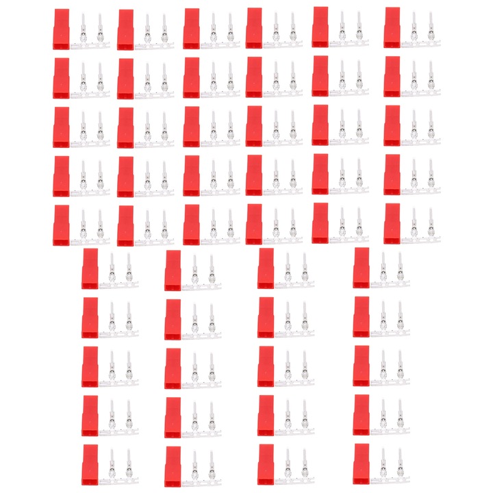 Комплект от 50 JST конектора с 2 пина, Enforose, ABS, месинг, 2A