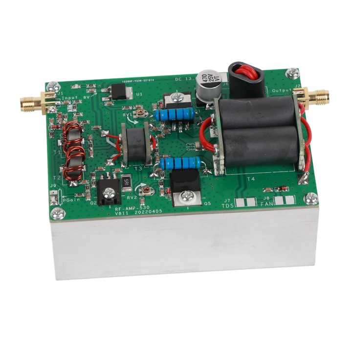 Модул за линеен усилвател 50W, Mmgoqqt, 3-28MHz, 40dB, 50Ω, PCB 6mm