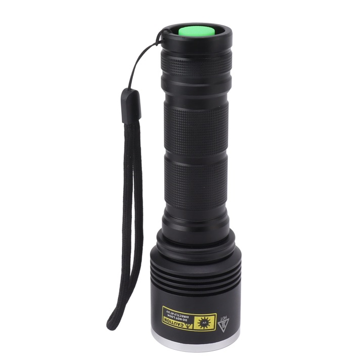 UV фенерче 365nm, Mmgoqqt, 40W, алуминиева сплав, черно, 45x155mm
