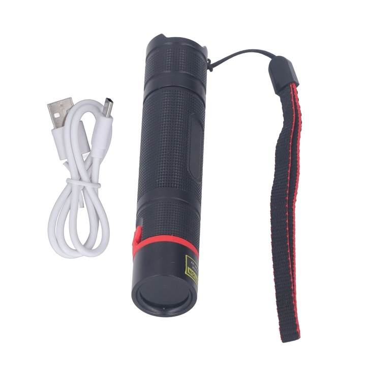 UV фенерче 365nm, Mmgoqqt, откриване на невидимо място, USB презареждаемо, черно, компактно