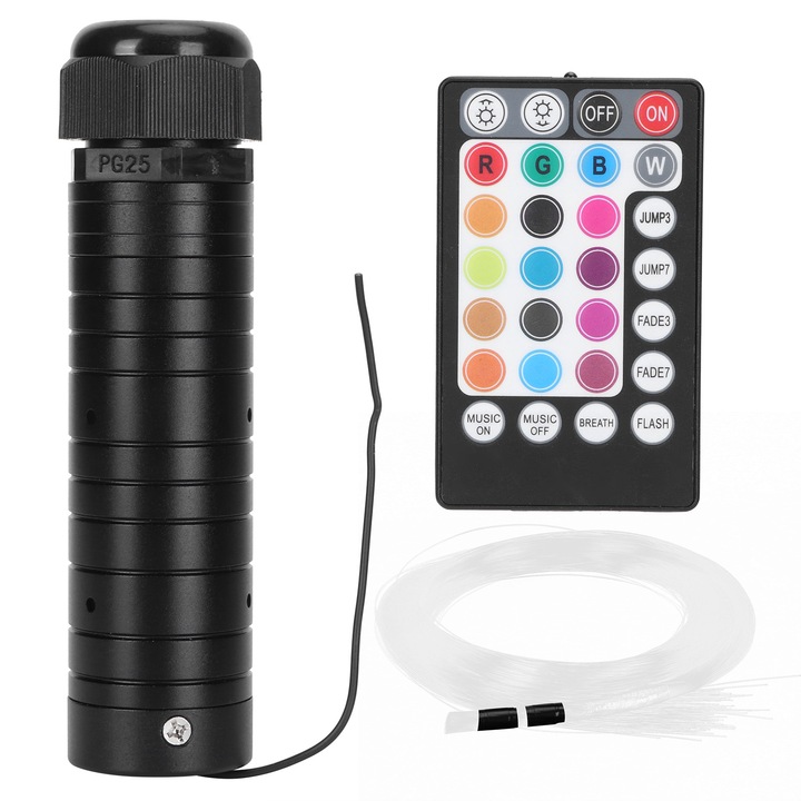 Mmgoqqt Комплект фенерче, Bluetooth управление и дистанционно управление, RGBW, черно