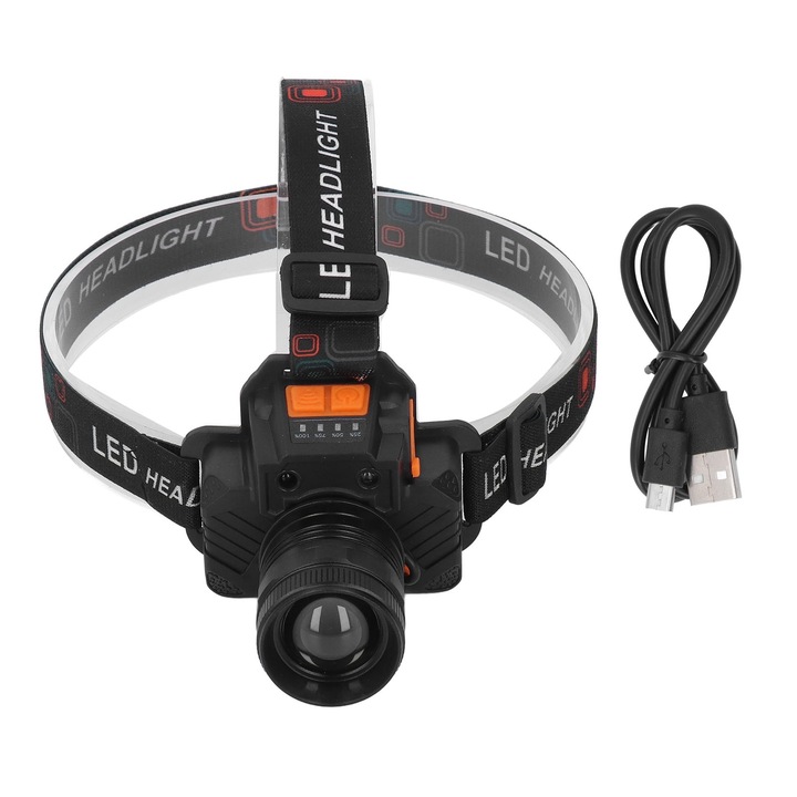 Челник Mmgoqqt, USB презареждаем, 3 режима на осветяване, 1500lm