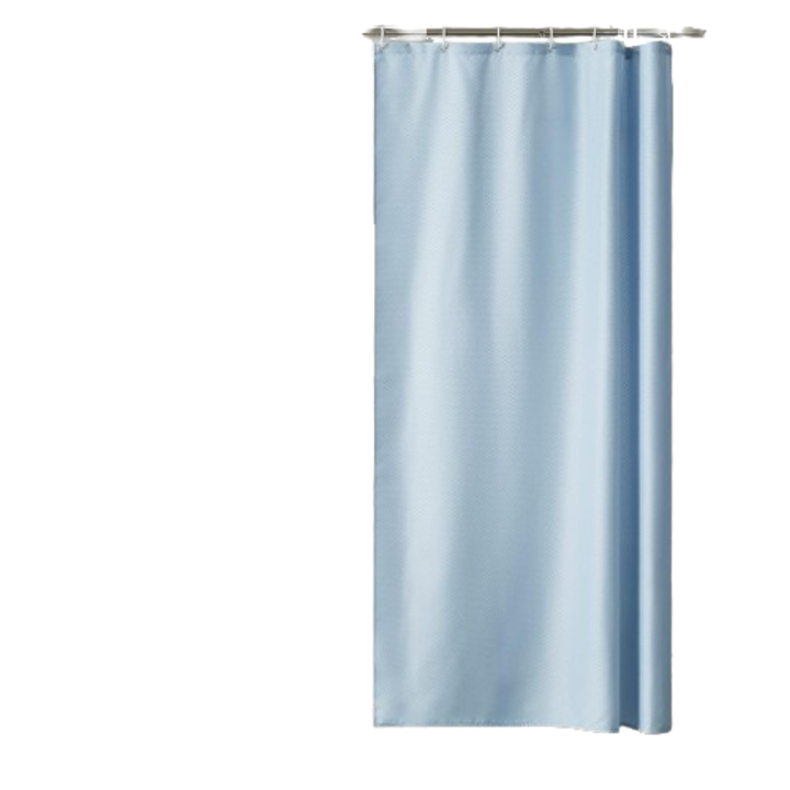 Perdea de dus, Furlinic, model geometric, cu Inele si Banda Greutate, Rezistenta la mucegai si Impermeabila, Uscare rapida, Lavabila, 180 x 239 cm, Albastru deschis