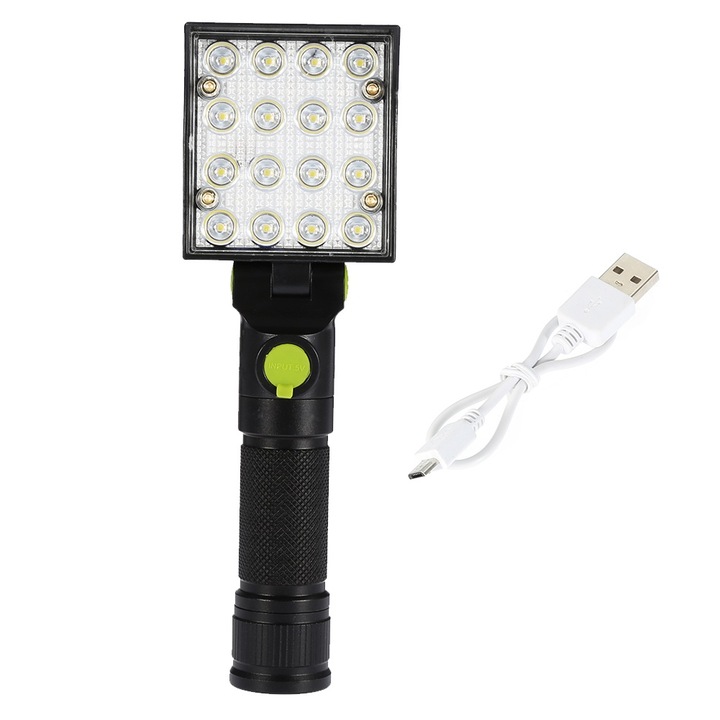 LED фенер, Mmgoqqt, въртене на 90 градуса, с магнит, за къмпинг и ремонт