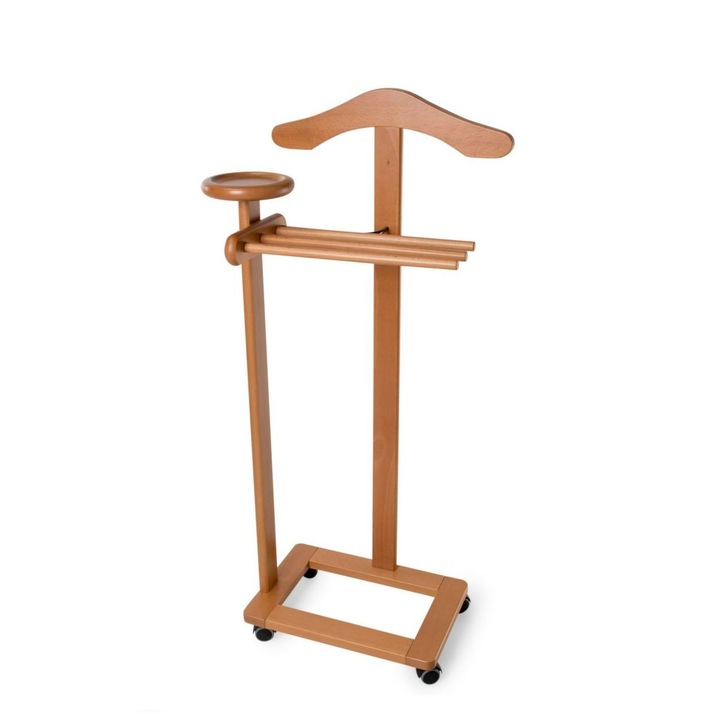 Етажерка за дрехи и аксесоари Arredamenti Italia, Antimo, 103x50 см, рамка за панталон, конструкция от бук, идеална за дрехи и обувки, ефективно съхранение, практичен и елегантен дизайн, черешово дърво