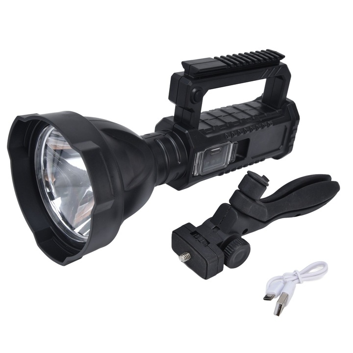Фенер Mmgoqqt P50, LED, 4 режима на светене, водоустойчивост, USB зареждане
