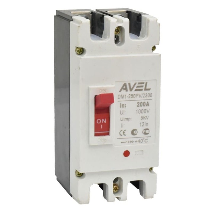 Automata megszakító típus USOL 200A, DC 12-48V, MCCB 200A / 1000V DC