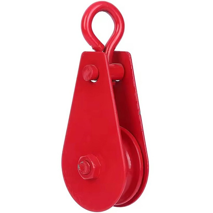 Scripete pentru ridicarea greutatilor, Zola, din otel, 15x6.5x2.5 cm, rosu