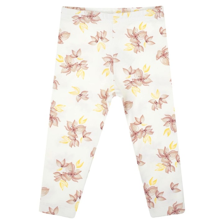 Nicol, Leggings, Pamut, Virágok, Krémszín