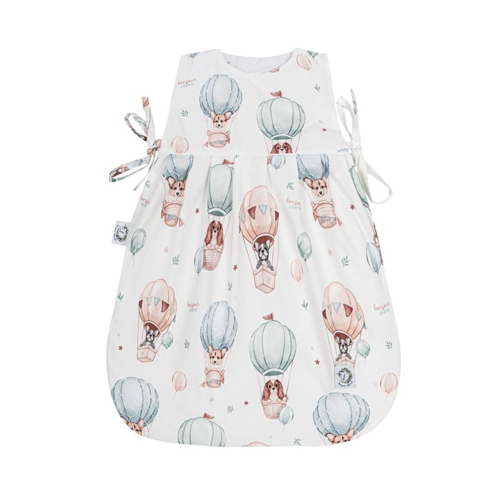 Sac de dormit bebe Bonjour Cherie, bumbac, antialergic, 50x60cm