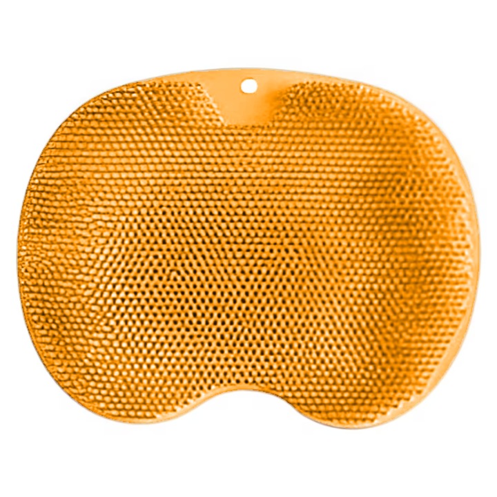 Covoras pentru baie sau dus, 2 in 1 din silicon pentru masaj, antiaderent, functie Masaj Picioare, Curatare spate, Neo™ Bath®, 30 x 30, Portocaliu