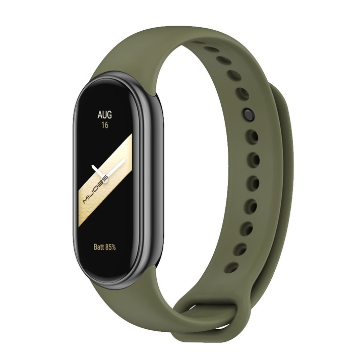 Szilikon szíj Xiaomi Mi Band 8-hoz, khaki