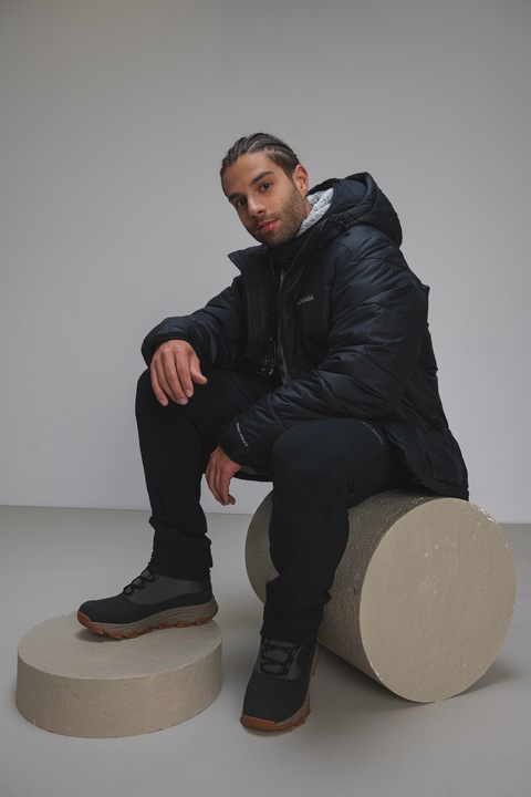 Columbia, Pike Lake™ II kapucnis steppelt télikabát, Koptatott fekete