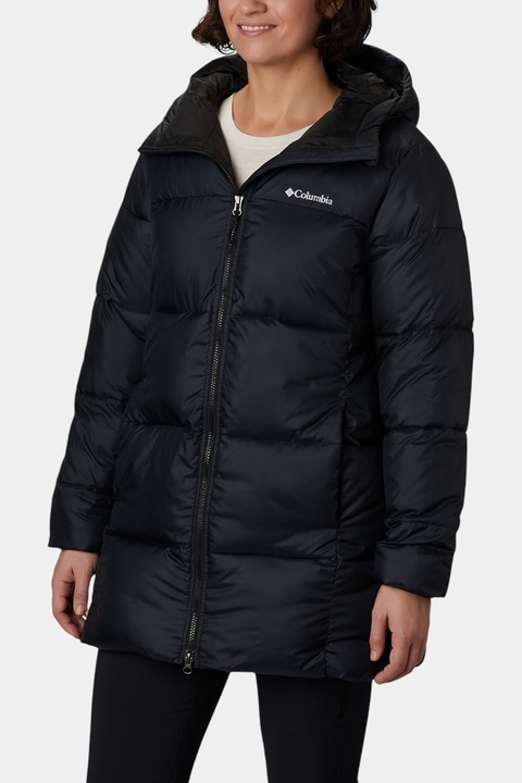 Columbia, Geaca cu aspect matlasat si gluga Puffect II, Negru