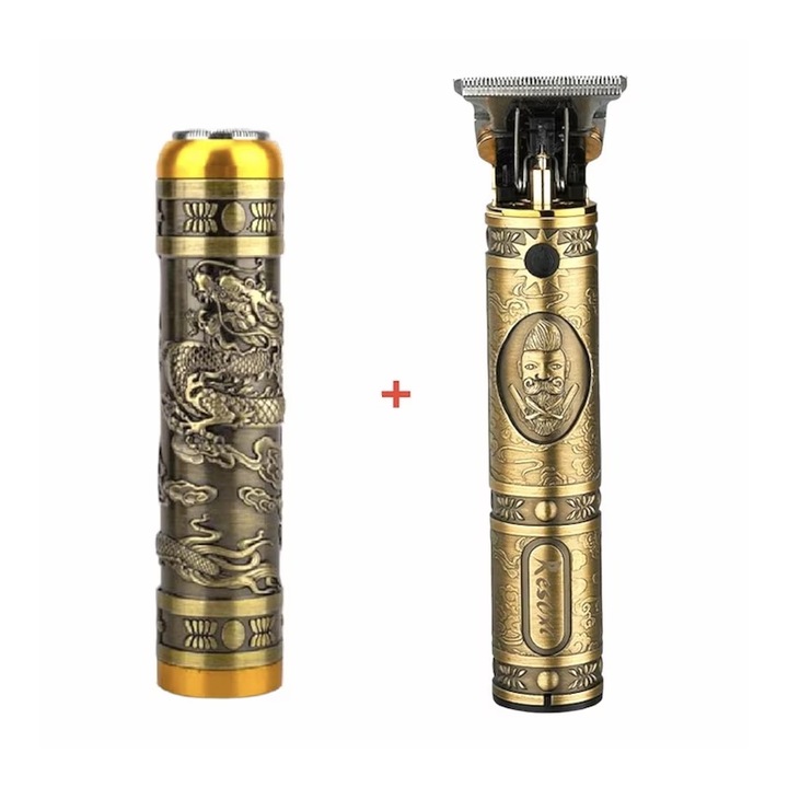 Masina de tuns, pentru contur de precizie si aranjat barba + masina de ras mustanta, incarcare USB, Yupy®