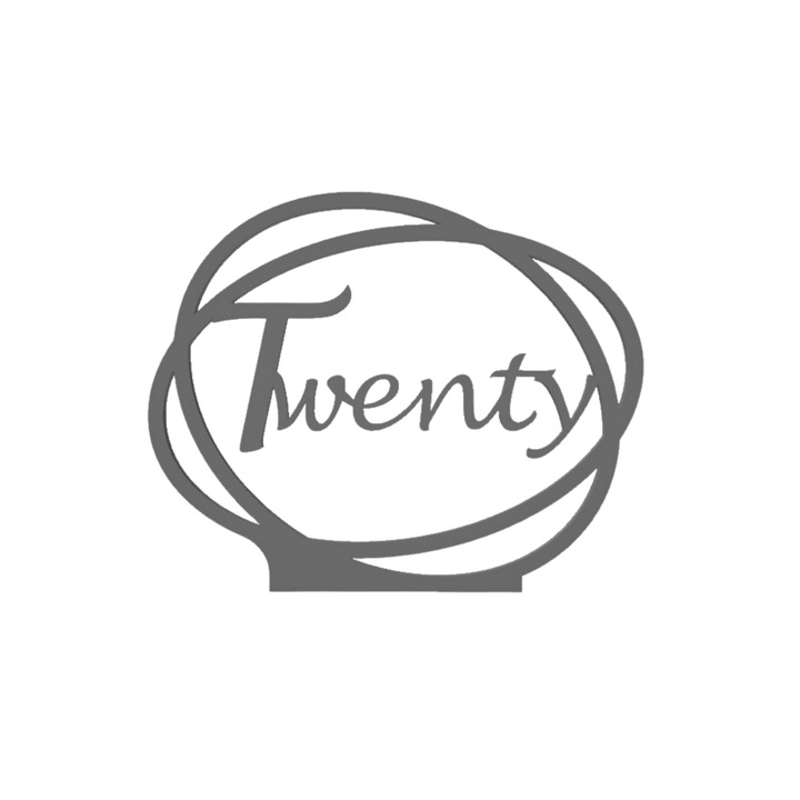 Декорация за сватбена маса, "TWENTY", зала за събития, 163 X 202 mm сребро