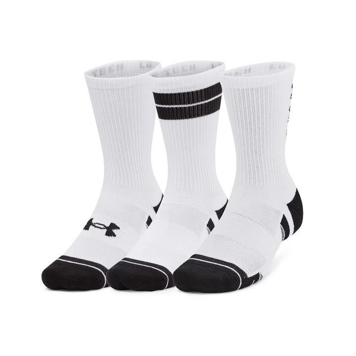 Set 3 Perechi Sosete Under Armour Performance Tech 1379515-101, Barbati, Alb, Alb