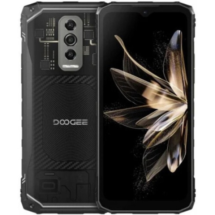 Мобилен телефон Doogee Blade10 Ultra, Transparent Black, 4G, 6.56" HD+ 90Hz, 20GB RAM(8GB + 12GB разширяема), 256GB ROM, 50MP, Spreadtrum T606, Android 14, 5150mAh, Face ID, NFC, DualSim