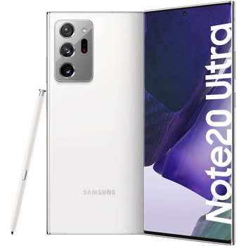 Telefon mobil Samsung Galaxy Note 20 Ultra, 128GB, 12GB RAM, 5G, Dual Sim, Alb Telefon mobil Samsung Galaxy Note 20 Ultra, 128GB, 12GB RAM, 5G, Dual Sim, Alb