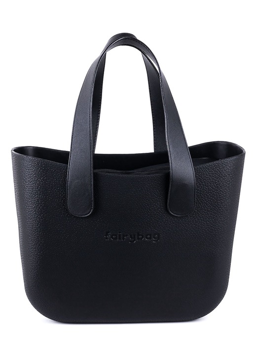 Geanta Fairy Bag Jelly Bag, 2 seturi de manere, neagra, 30x40x10cm, PU