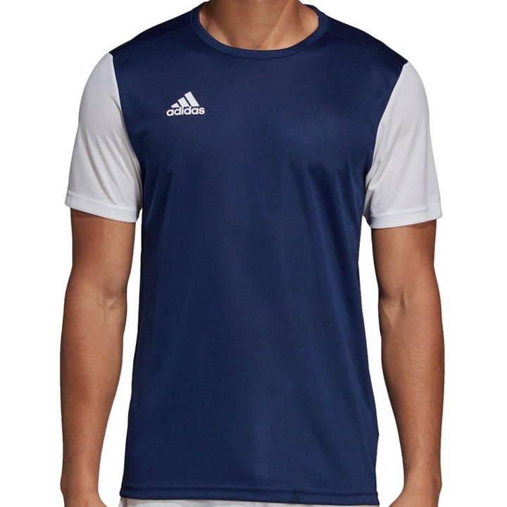 Tricou Adidas Estro 19, pentru barbati, Alb/Bleumarin
