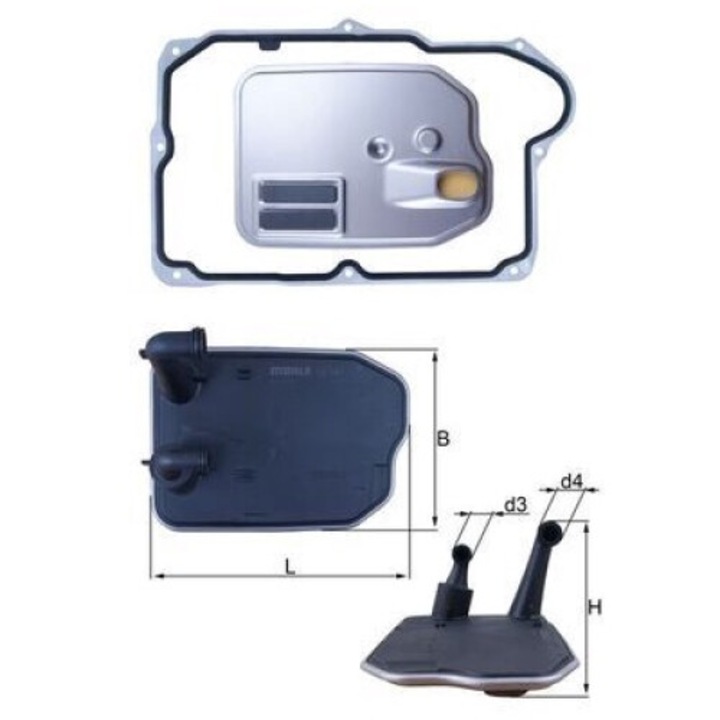 Hidraulika szűrő, automata sebességváltó MAHLE HX161D