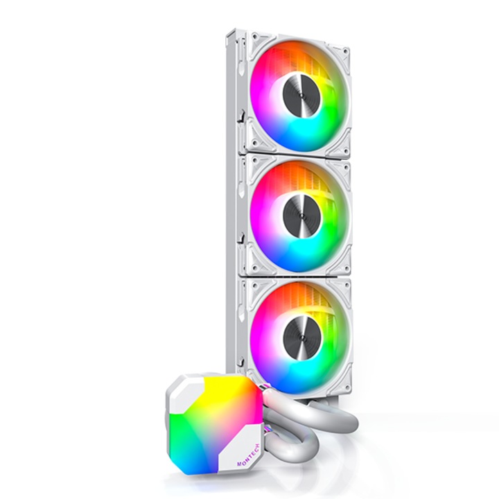 MONTECH Hyper White Cooler CPU Liquid AIO ARGB 360mm HyperFlow Montech Buy ホワイト ARGB360 Flow PC用ファン・クーラー