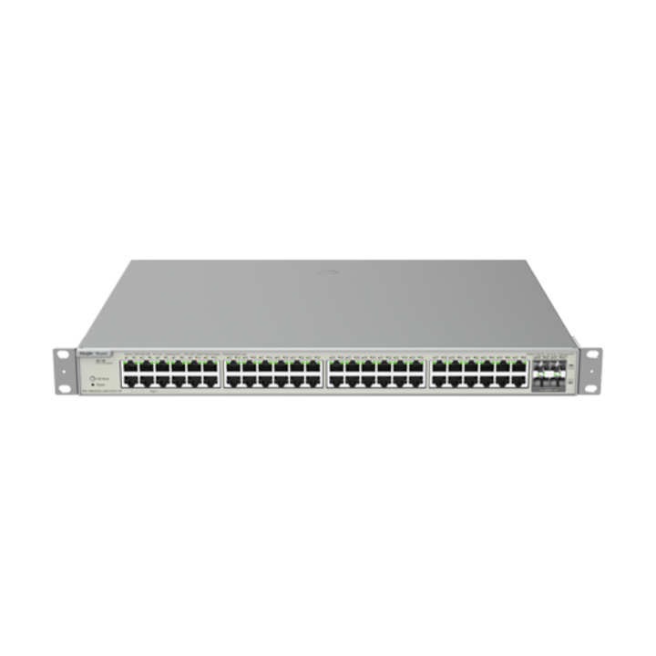 Превключвател 48 PoE+ Gigabit порта, 8 PoE++ порта, 4 SFP+ порта, L3 облачно управление - Ruijie RG-NBS5200-48GT4XS-UP