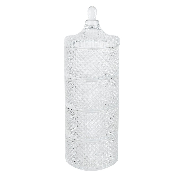 Átlátszó üvegedény 10x31 cm