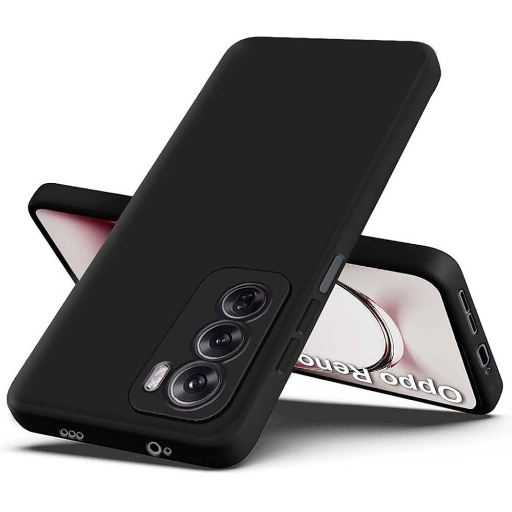 BestCase® Husa Premium Silicon, Compatibila Cu OPPO Reno12 Pro 5G, 1.2MM Slim, Microfibra in interior, Antisoc, Rezistent la socuri, Protectie Camera, Negru