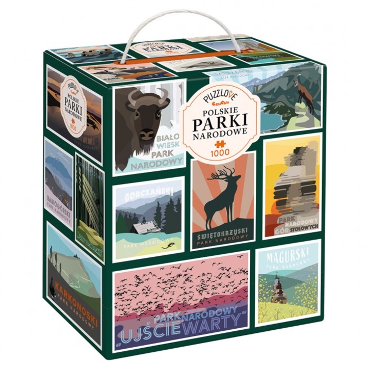 Puzzle 1000 Puzzlove, Bright Junior Media Justyna Han, 48x68 cm, lengyel nemzeti parkokkal