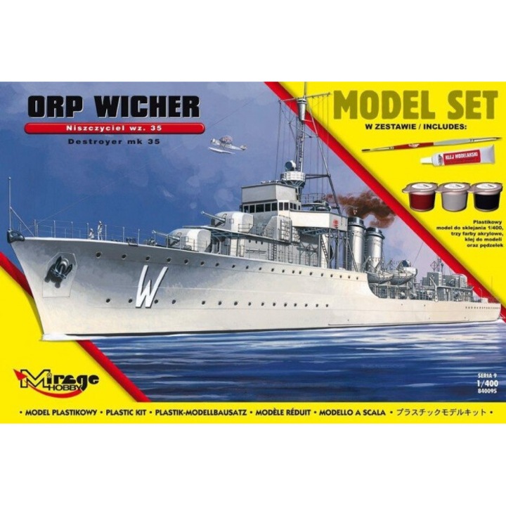 Építendő hajómodell, Mirage Hobby, Destroyer ORP WICHER, 1:400