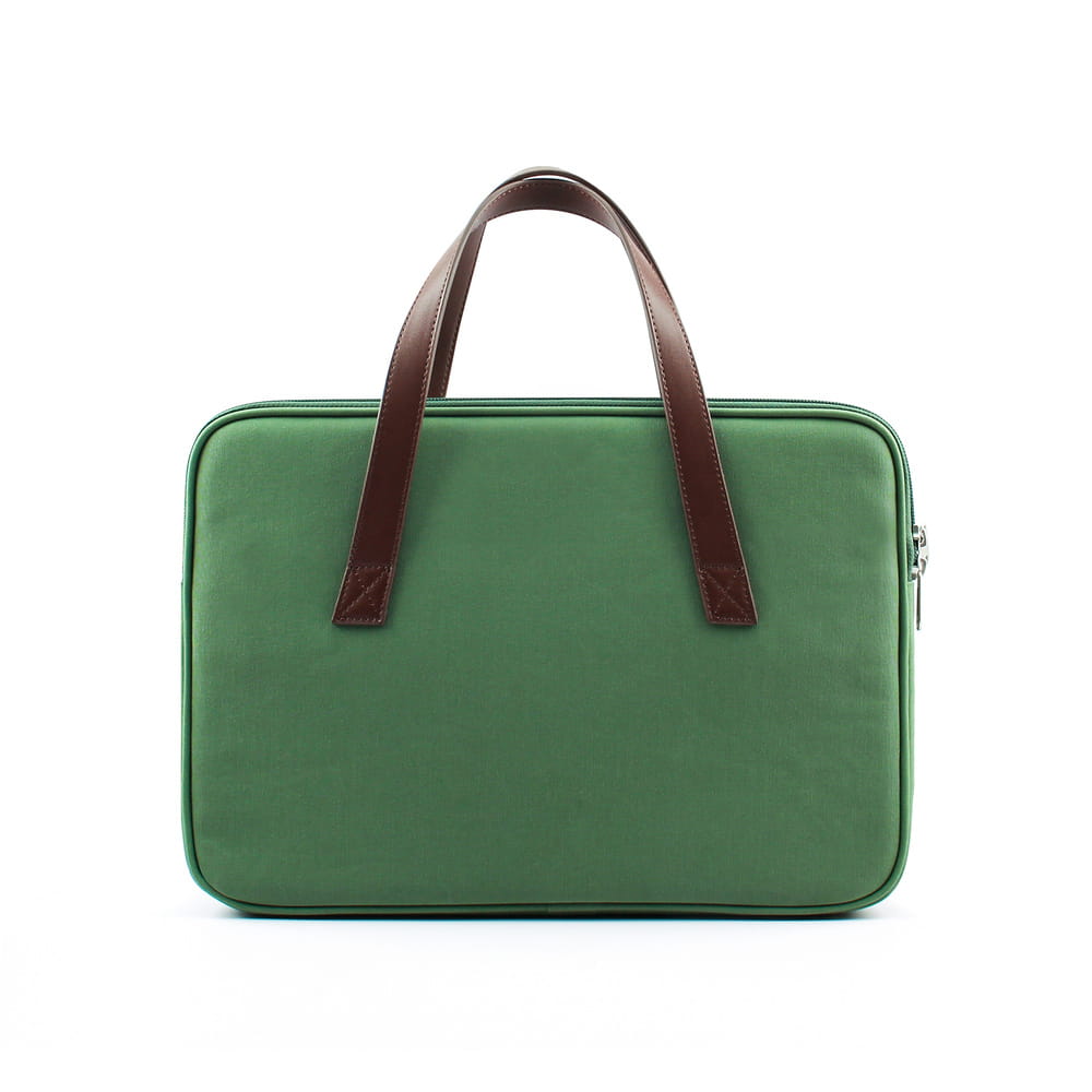 Husa laptop JCPAL Milan Briefcase, impermeabila, cu maner ascuns, olive, 15/16"