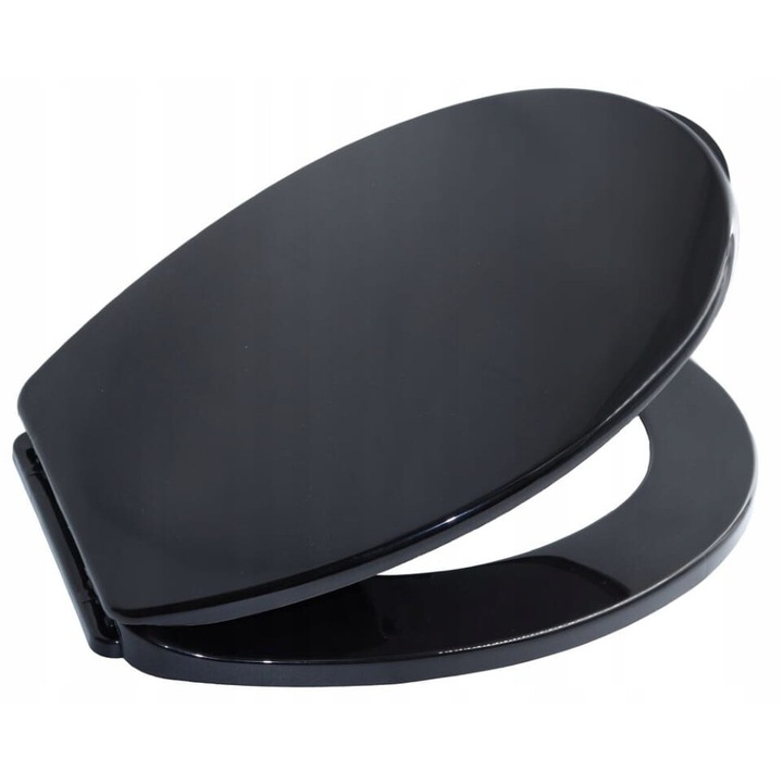 Тоалетна седалка за WC 44,5 х 36 см, черна, универсална