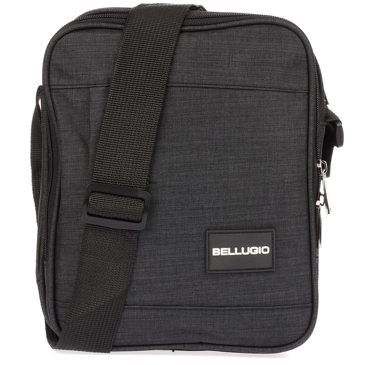 Bellugio válltáska, 2 rekeszes, fekete
