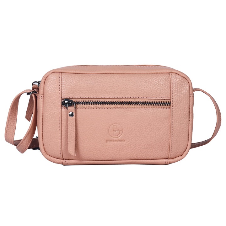 Kis Bellugio bőrtáska, barack, 4 rekeszes, méretei 80x145cm