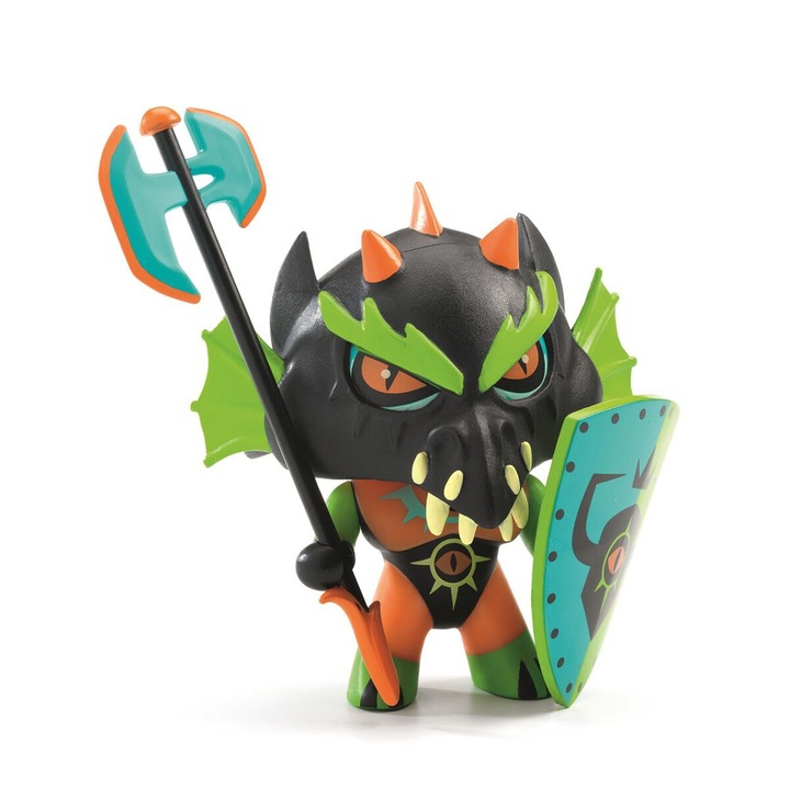 Фигурка Djeco Drack Knight, с копие/щит, +4 години, 11x14x6см